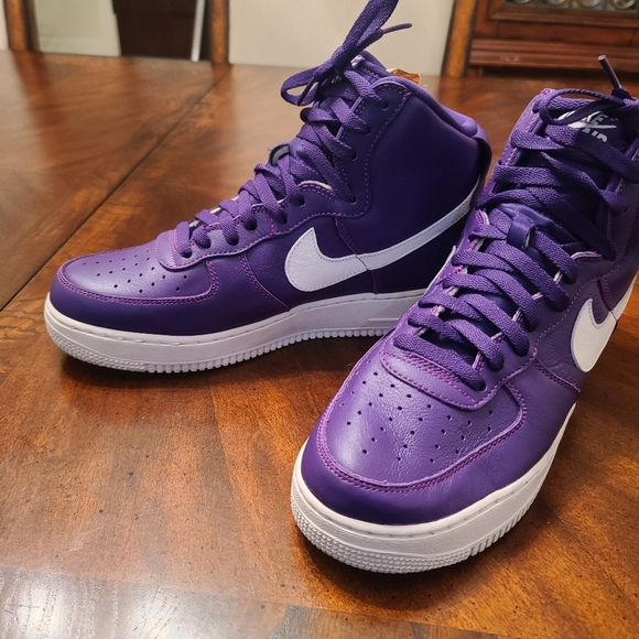 2015Air Force 1 High SP 'Purple White' Size 10 - Picture 2 of 6